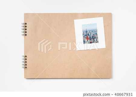 kraft notebook with tokyo travel concept 48667931