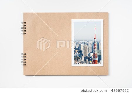 kraft notebook with tokyo travel concept 48667932