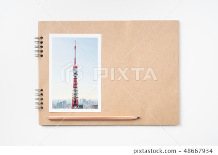 kraft notebook with tokyo travel concept kraft notebook with tokyo travel concept 48667934