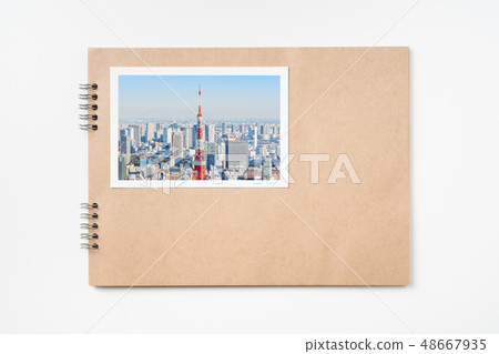 kraft notebook with tokyo travel concept 48667935