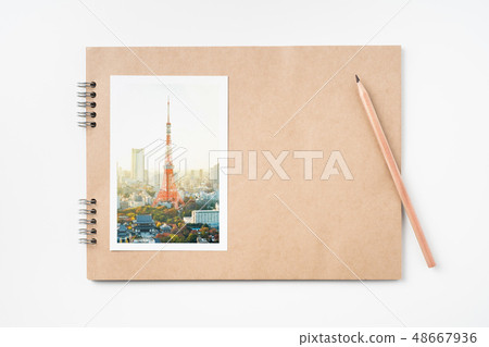 kraft notebook with tokyo travel concept kraft notebook with tokyo travel concept 48667936