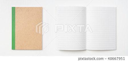 color kraft notebook on white background 48667951