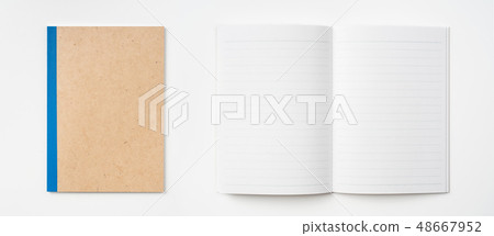 color kraft notebook on white background color kraft notebook on white background 48667952