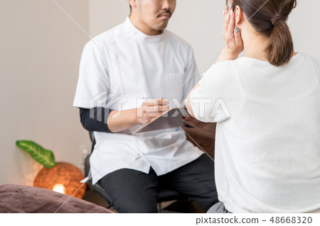 A woman undergoing counseling A woman undergoing counseling 48668320