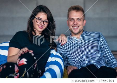 Relationship, love. Lovely couple together. Enjoying the free time. 48669104