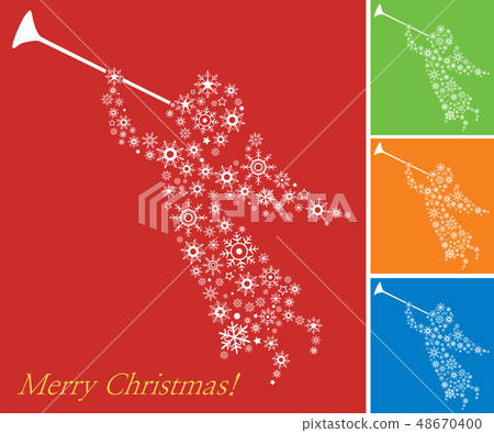 Trumpet Angel and Christmas 48670400