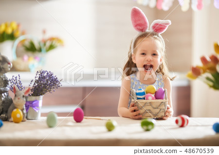 children on Easter day 48670539