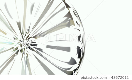 反射在CG微粒玻璃球的三角 48672011