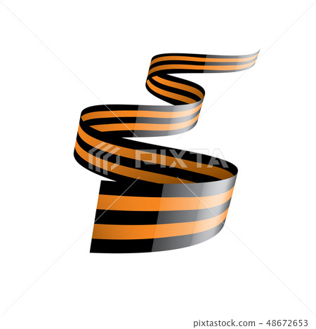 Vector illustration of Saint George ribbon on white background 48672653