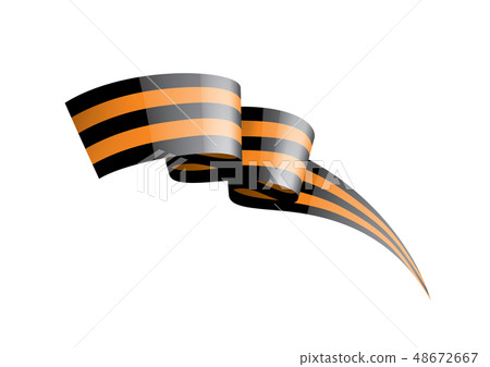 Vector illustration of Saint George ribbon on white background 48672667