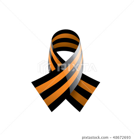 Vector illustration of Saint George ribbon on white background 48672693