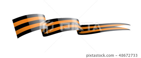 Vector illustration of Saint George ribbon on white background 48672733