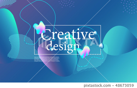 Fluid shapes composition. Wavy cover design. Fluid shapes composition. Wavy cover design. 48673059