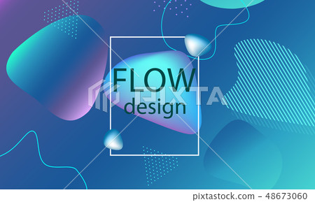 Flow shapes background. Wavy abstract cover Flow shapes background. Wavy abstract cover 48673060