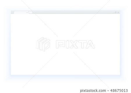 Simple style blank web browser window Simple style blank web browser window 48675013