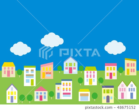 Cityscape summer cloud Cityscape summer cloud 48675152