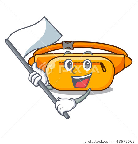 With flag waist bag isolated in the cartoon With flag waist bag isolated in the cartoon 48675565