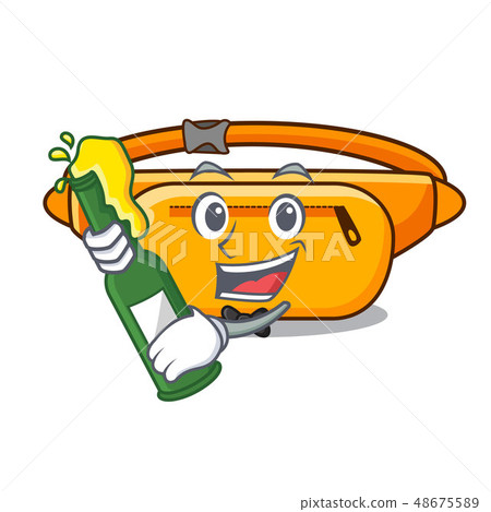 With beer waist bag isolated in the cartoon 48675589