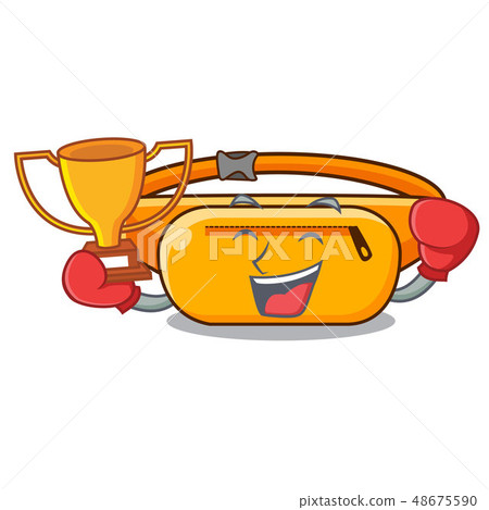 Boxing winner waist bag isolated in the cartoon 48675590