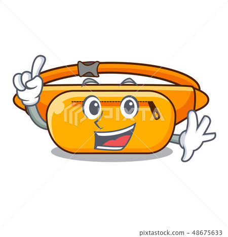 Finger waist bag isolated in the cartoon 48675633