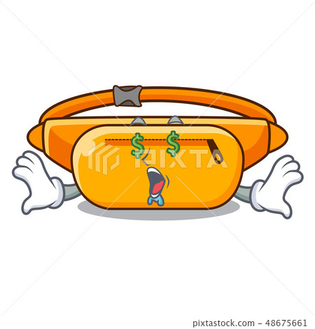 Money eye waist bag isolated in the cartoon 48675661