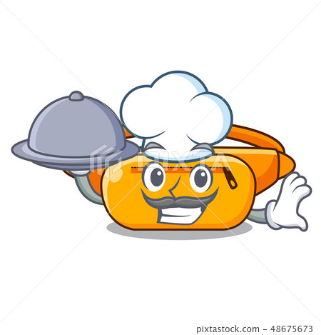 Chef with food waist bag the shape funny characters Chef with food waist bag the shape funny characters 48675673
