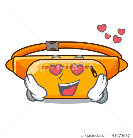 In love waist bag the shape funny characters 48675687