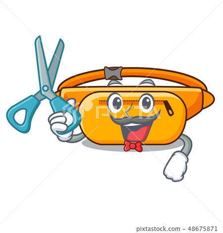 Barber waist bag placed in cartoon closet 48675871