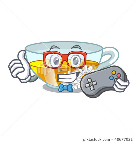 Gamer chamomile tea in the cartoon shape Gamer chamomile tea in the cartoon shape 48677021