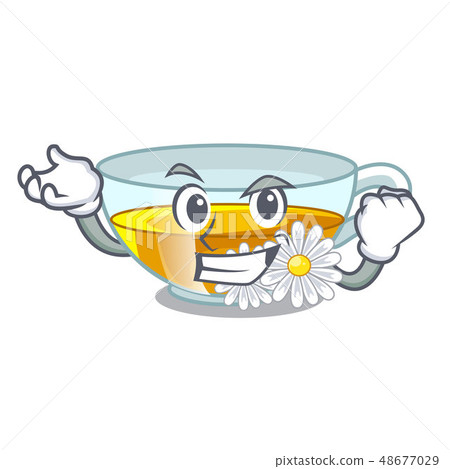 Successful chamomile tea in the character bottles 48677029