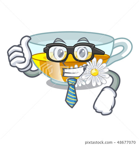 Businessman chamomile tea in the character bottles 48677070