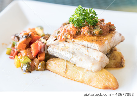 Grilled seabass Grilled seabass 48677898