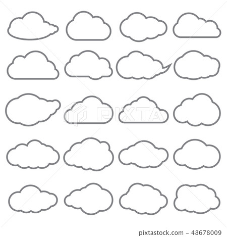 Various cloud icons Various cloud icons 48678009