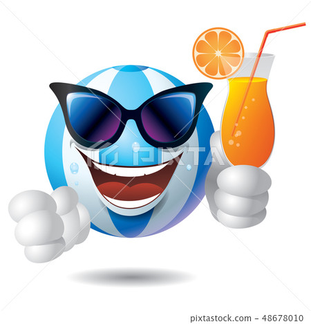 Beach Ball Character Illustration Beach Ball Character Illustration 48678010