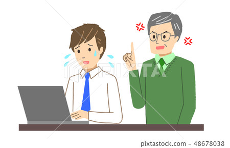 Subordinate who is bent by his boss 48678038