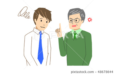 Subordinate who is bent by his boss 48678644