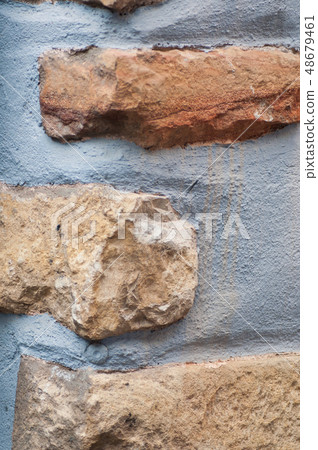 Closeup of old stoned wall texture Closeup of old stoned wall texture 48679461