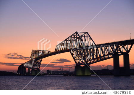 Dusk of Tokyo Gate Bridge (Tokyo Wakasu Beach Park) 48679558