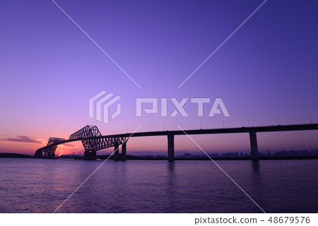Dusk of Tokyo Gate Bridge (Tokyo Wakasu Beach Park) 48679576