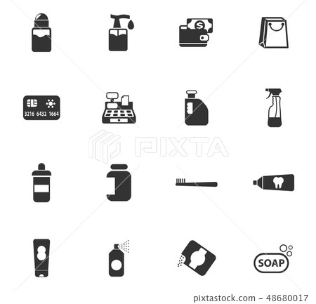 chemicals store icon set chemicals store icon set 48680017