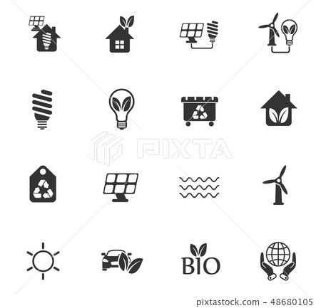 alternative energy icon set 48680105