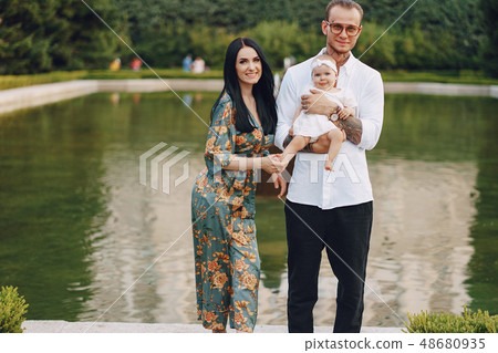 family in a town family in a town 48680935