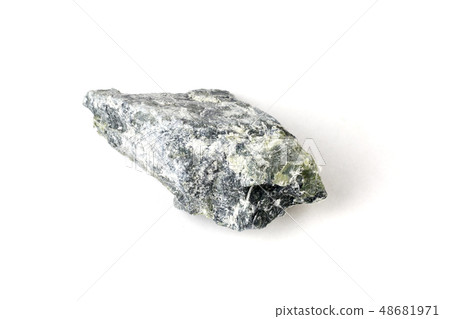 Mineral asbestos macro photography. Isolated 48681971