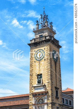 Bell tower in Citta Bassa in Bergamo, Italy 48682374