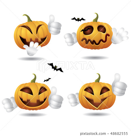 萬聖夜天和南瓜例證 萬聖夜天和南瓜例證 48682555