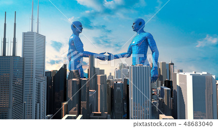 merger and acquisition business concept, join 48683040
