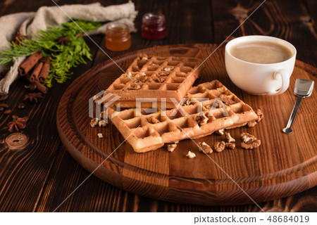 Tasty fresh Vienna wafers and jam Tasty fresh Vienna wafers and jam 48684019
