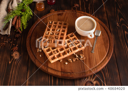 Tasty fresh Vienna wafers and jam Tasty fresh Vienna wafers and jam 48684020