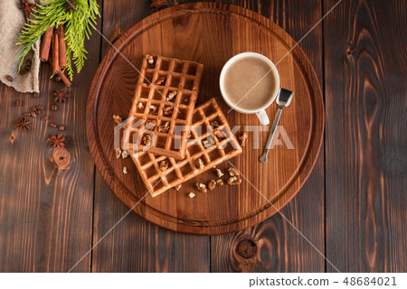 Tasty fresh Vienna wafers and jam Tasty fresh Vienna wafers and jam 48684021