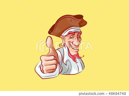emoji sticker captain mascot happy show thumb emoji sticker captain mascot happy show thumb 48684748